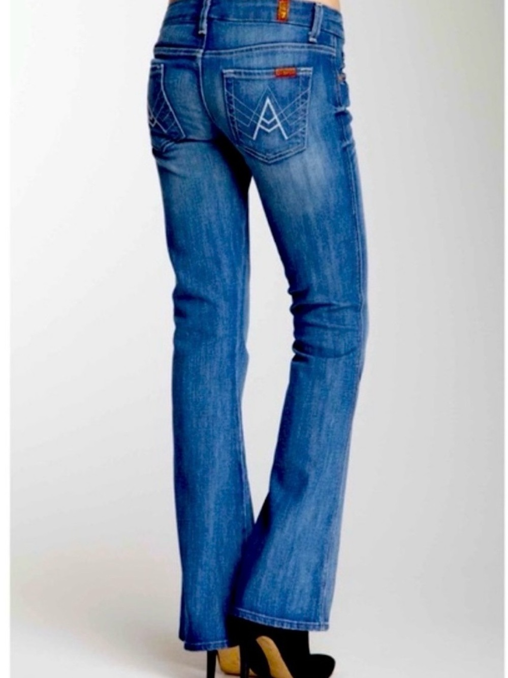 7 For All Mankind "A" Pocket Bootcut Jeans Medium Wash Size 30 Y2K Vintage
